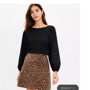 Loft black blouse xs new with tags